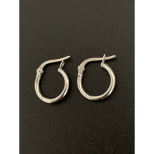 Load image into Gallery viewer, 18K Gold Earrings Hoops Loops Small 0.97 grams White Gold - Rafant