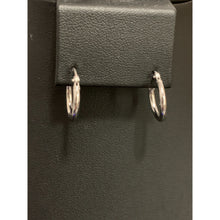 Load image into Gallery viewer, 18K Gold Earrings Hoops Loops Small 0.97 grams White Gold - Rafant
