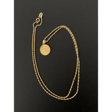 Load image into Gallery viewer, 18K Gold Necklace Chain 18 inches Dragon Round Pendant 1.35 grams - Rafant