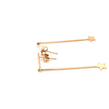 Load image into Gallery viewer, 18K Yellow Gold Earrings Dangling Star 1.51 grams - Rafant