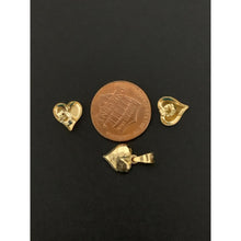 Load image into Gallery viewer, 18K Gold Earrings Pendant Set Heart 1.28 grams - Rafant