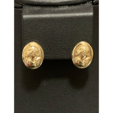 Load image into Gallery viewer, 18K Gold Earrings Stud Woman Lady Oval 1.14 grams - Rafant