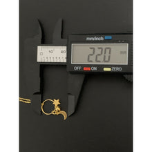 Load image into Gallery viewer, 18K Gold Necklace Chain 18 inches with Moon Star Circle Ball Pendant 1.96 grams - Rafant