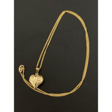Load image into Gallery viewer, 18K Gold Necklace Chain 17.75 inches with Puffed Heart Pendant 1.91 grams - Rafant