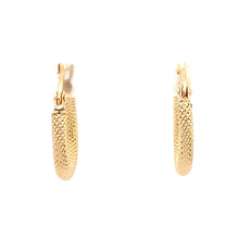Load image into Gallery viewer, 18K Gold Earrings Hoops Textured Small - Rafant