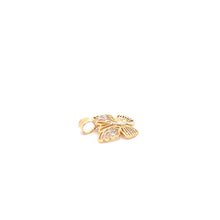 Load image into Gallery viewer, 18K Gold Pendant Two Tone White Yellow Gold Butterfly 1.43 grams - Rafant