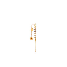 Load image into Gallery viewer, 18K Yellow Gold Earrings Threaders Balls Very Tiny 0.26 grams - Rafant