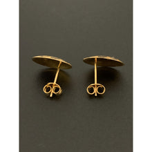 Load image into Gallery viewer, 18K Gold Earrings Stud Oval 1.96 grams - Rafant
