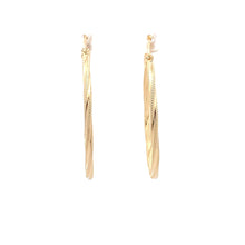 Load image into Gallery viewer, 18K Yellow Gold Earrings Spiral Hoops Large 1.74 grams - Rafant
