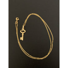 Load image into Gallery viewer, 18K Gold Necklace Chain 18 inches with Key Pendant 1.31 grams - Rafant
