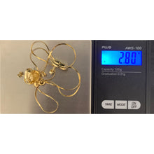 Load image into Gallery viewer, 18K Gold Necklace Chain 18 inches with Woman Lady Pendant Earrings Sets 2.80 grams - Rafant