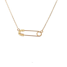 Load image into Gallery viewer, 18K Yellow Gold Necklace Chain Pendant Pin 16.5 inches with one inch extension 2.31 grams - Rafant