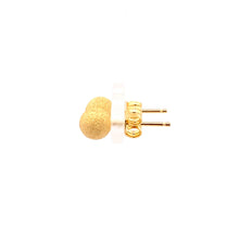 Load image into Gallery viewer, 18K Yellow Gold Earrings Ball Frosted Small 1.31 grams - Rafant