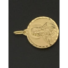 Load image into Gallery viewer, 18K Gold Pendant Jesus Christ Mother Mary Child Pendant Round 6.07 grams - Rafant