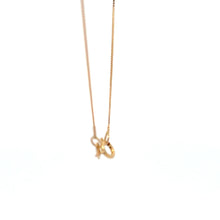 Load image into Gallery viewer, 18K Gold Necklace Chain 17.75 inches Pendant Heart Puffed Beads Tiny 1.48 grams - Rafant