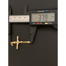 Load image into Gallery viewer, 18K Gold Pendant Cross Jesus Christ Two Tone White Yellow Gold 2.10 grams - Rafant