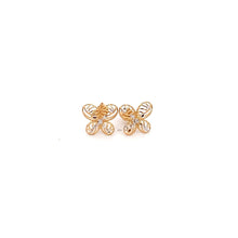 Load image into Gallery viewer, 18K Gold Earrings Flower Yellow White 1.27 grams - Rafant