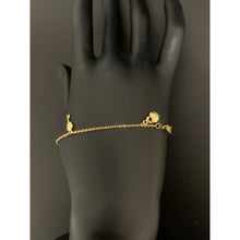 Load image into Gallery viewer, 18K Gold Bracelet 7.25 inches with Key Heart Charms 2.03 grams - Rafant