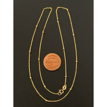 Load image into Gallery viewer, 18K Gold Necklace Chain with Tiny Beads 18 inches 2.11 grams - Rafant