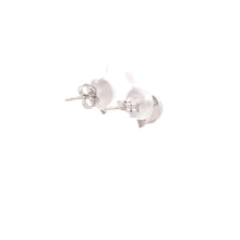 Load image into Gallery viewer, 18K White Gold Earrings Stud Heart 1.12 grams - Rafant
