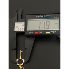 Load image into Gallery viewer, 18K Gold Necklace Chain Paperclip 15.75 inches Key Pendant 1.60 grams - Rafant