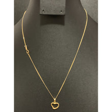 Load image into Gallery viewer, 18K Gold Necklace Chain 18 inches with Open Heart Pendant 1.23 grams - Rafant