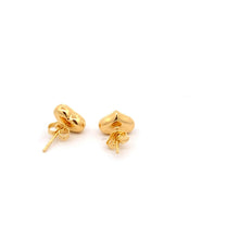 Load image into Gallery viewer, 18K Yellow Gold Earrings Heart Stud 1.37 grams - Rafant