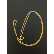 Load image into Gallery viewer, 18K Gold Necklace Chain 17.75 inches with Open Heart Pendant 1.29 grams - Rafant