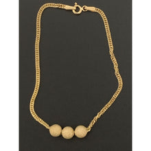 Load image into Gallery viewer, 18K Gold Bracelet Frosted Balls Size 7.5" - Rafant