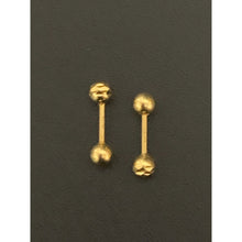 Load image into Gallery viewer, 18K Gold Earrings Balls Stud Very Tiny 0.73 grams - Rafant