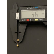 Load image into Gallery viewer, 18K Gold Earrings Balls Stud Very Tiny 0.73 grams - Rafant