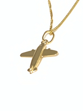 Load image into Gallery viewer, New Authentic 18K Saudi Gold 18" Necklace with Airplane Pendant - Rafant