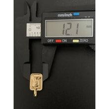 Load image into Gallery viewer, 18K Gold Pendant Square Woman Lady 2.65 grams with Defects  Back Has Scratches - Rafant