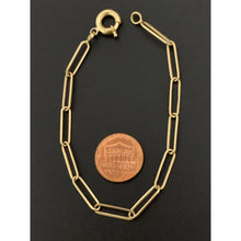 Load image into Gallery viewer, 18K Gold Bracelet Paperclip Size 7.5 inches 2.42 grams - Rafant