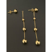 Load image into Gallery viewer, 18K Yellow Gold Earrings Stud Balls Post Dangling - Rafant