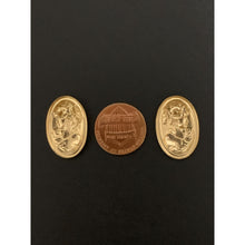 Load image into Gallery viewer, 18K Gold Woman Lady Stud Earrings Oval - Rafant