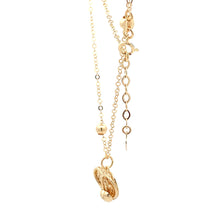 Load image into Gallery viewer, 18K Yellow Gold Necklace Chain 16.75 " plus one inch extension Pendant Heart Beads 3.32 grams - Rafant