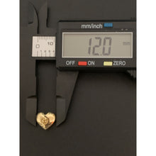 Load image into Gallery viewer, 18K Gold Earrings Stud Puffed Heart 2.66 grams - Rafant