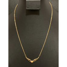 Load image into Gallery viewer, 18K Saudi Gold Heart Wings Necklace 19 inches - Rafant