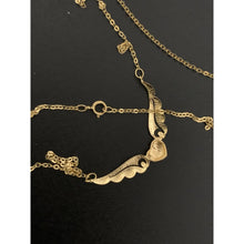 Load image into Gallery viewer, 18K Saudi Gold Heart Wings Necklace 19 inches - Rafant
