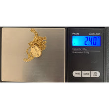 Load image into Gallery viewer, 18K Gold Necklace Chain 17.50 inches with Mother Mary Pendant 2.40 grams - Rafant
