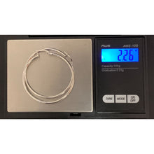 Load image into Gallery viewer, 18K Gold Earrings Hoop Loops White Gold Large 2.26 grams - Rafant