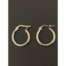 Load image into Gallery viewer, 18K Gold Earrings Hoops Loops Small 1.07 grams White Gold - Rafant