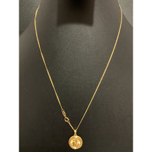 Load image into Gallery viewer, 18K Gold Necklace Chain 18 inches with Lucky Good Fortune Pendant 1.46 grams - Rafant