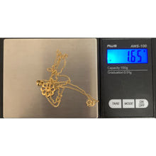 Load image into Gallery viewer, 18K Gold Necklace Chain 17.75 inches with Flower Pendant 1.65 grams - Rafant