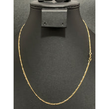 Load image into Gallery viewer, 18K Gold Necklace Figaro Chain Only Lightweight 1.30 grams 17.75 inches - Rafant