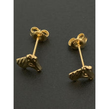 Load image into Gallery viewer, 18K Gold Earrings Stud Horse 1.03 grams - Rafant