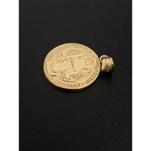 Load image into Gallery viewer, 18K Gold Pendant Saint Benedict Round 1.43 grams - Rafant