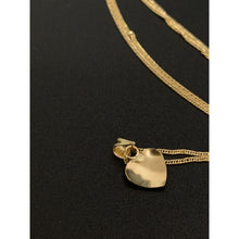 Load image into Gallery viewer, 18K Gold Necklace Chain 18 inches Heart Pendant with Earrings Set 1.80 grams - Rafant