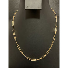 Load image into Gallery viewer, 18K Gold Necklace Chain Paperclips 20 inches 4.98 grams - Rafant
